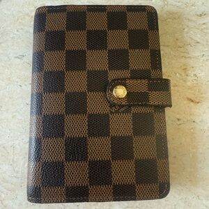 Louis Vuitton Brown and Black Checkered Wallet